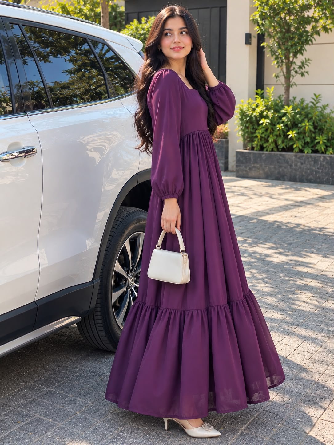 Purple Cotton 2 Piece Suit - Image 2