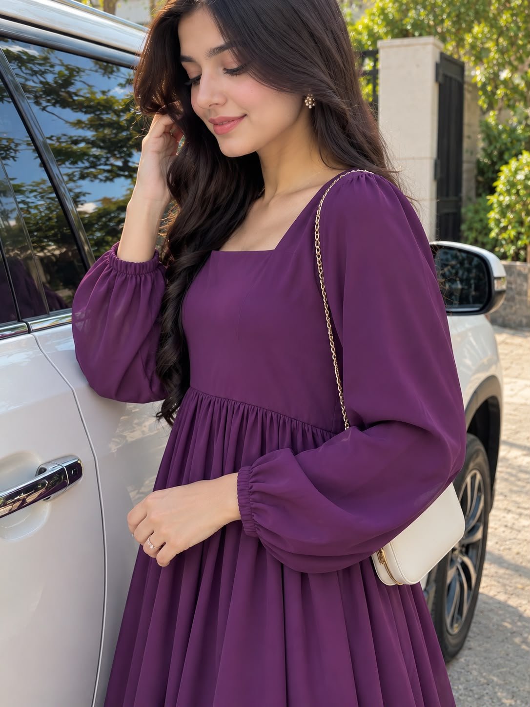 Purple Cotton 2 Piece Suit - Image 3